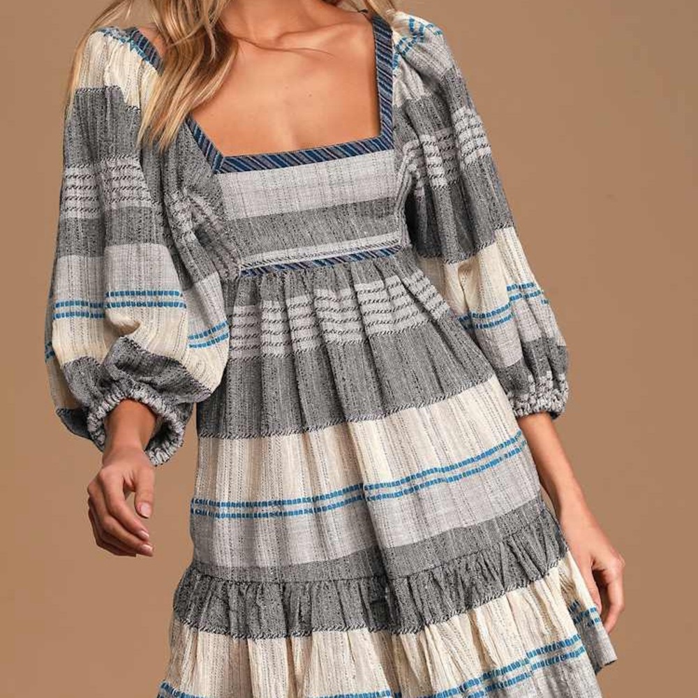 Free People All Lined Up Mini Dress Size S